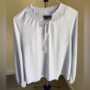 Sanctuary Powder Smocked-Neck Top